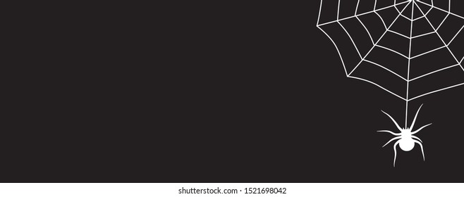 Spider web, Halloween theme, vector background