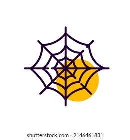 Spider Web Halloween Themed Spooky Decoration Stock Vector (Royalty ...