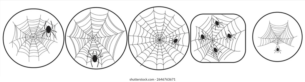 Spider web for Halloween. vector illustration