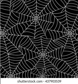 Spider web for halloween vector pattern seamless background , for wrapping paper, greeting cards, posters, invitation