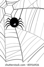 Spider web. Halloween vector. White background