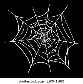 Spider Web. Hand drawing illustration.