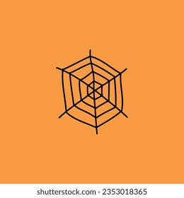 Spider Web, Happy halloween vector icon