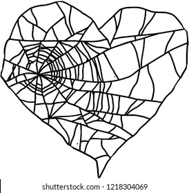 Spider Web Heart