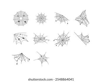 Spider Web Hellowen Element Set 