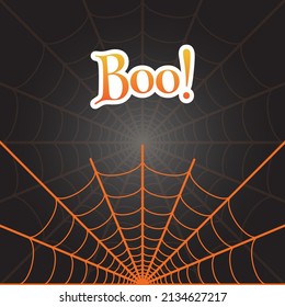 Spider web holiday background. Holiday decoration template for print, design, fabric
