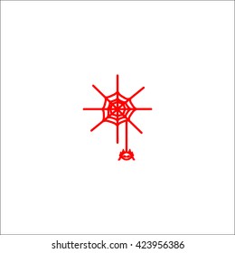 spider, web, icon