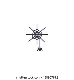 spider, web, icon