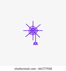 spider, web, icon