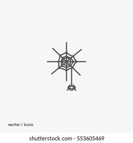 spider, web, icon