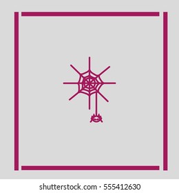 spider, web, icon