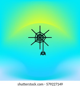 spider, web, icon