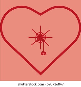 spider, web, icon