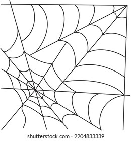 Spider web icon, cobweb silhouette. Halloween symbol, hanging web sign, spiderweb pictogram, spider web trap vector icon isolated