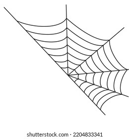 Spider web icon, cobweb silhouette. Halloween symbol, hanging web sign, spiderweb pictogram, spider web trap vector icon isolated