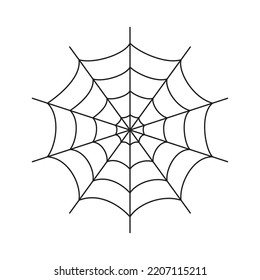 Spider web icon, cobweb silhouette. Halloween symbol, hanging web sign, spiderweb pictogram, spider web trap vector icon isolated