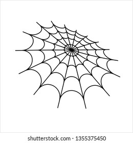 Spider Web Icon Design Vector Art Illustration