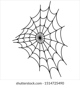 Spider Web Icon Design Vector Art Illustration