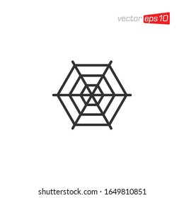 Spider Web Icon Design Vector