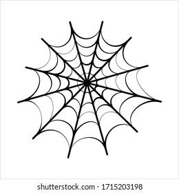 Spider Web Icon Design Vector Art Illustration