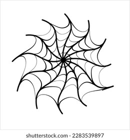 Spider Web Icon Design Vector Art Illustration