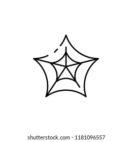 Spider web icon. Element of Halloween holiday icon for mobile concept and web apps. Thin line Spider web can be used for web and mobile