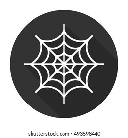 Spider web icon flat