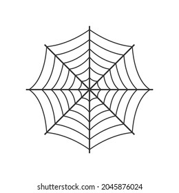 Spider web icon. flat design vector illustration isolated on white background.