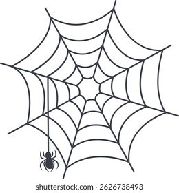 Icono de Web de araña en estilo de diseño plano. Ilustración vectorial aislada sobre fondo blanco.