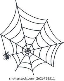 Ícone de teia de aranha em estilo de design plano. Ilustração de vetor isolada no plano de fundo branco.