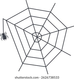 Ícone de teia de aranha em estilo de design plano. Ilustração de vetor isolada no plano de fundo branco.