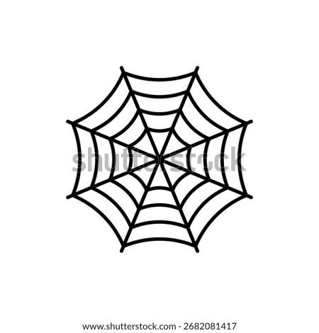 Spider web icon flat design on white background. Spider web outline. Spider web vector.
