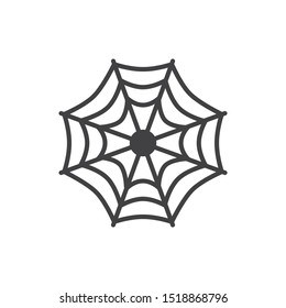 Spider web icon. flat simple pictogram. vector illustration