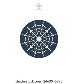 Spider Web Icon Halloween theme symbol vector illustration isolated on white background
