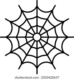 Spider Web Icon und Illustration für Halloween und Spooky-Themed Designs