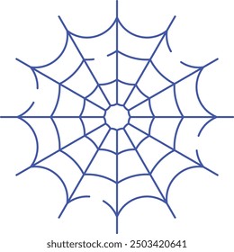 Spider Web Icon and Illustration for Halloween and Spooky-Themed Designs