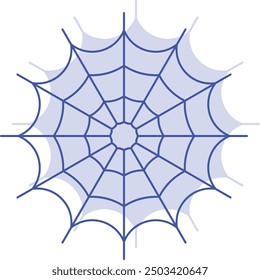 Spider Web Icon and Illustration for Halloween and Spooky-Themed Designs