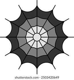 Spider Web Icon und Illustration für Halloween und Spooky-Themed Designs