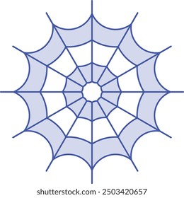 Spider Web Icon and Illustration for Halloween and Spooky-Themed Designs