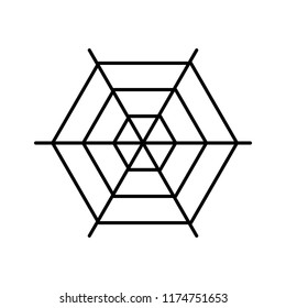 Spider web icon, illustration isolated vector sign symbol