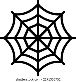 spider web icon illustration isolated vector sign symbol - linear, outline and minimalist style.