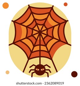 Spider Web icon illustration, for uiux, infographic, etc
