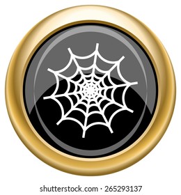 Spider web icon. Internet button on white  background. EPS10 Vector. 