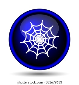 Spider web icon. Internet button on white background. EPS10 vector
