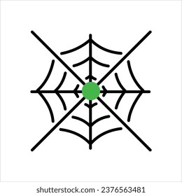Spider Web icon isolate white background vector stock illustration