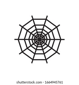 Spider web icon isolated on white background.