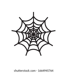 Spider web icon isolated on white background.