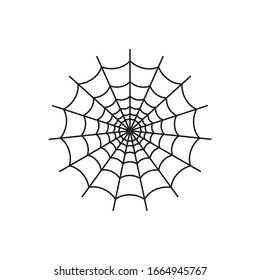 Spider web icon isolated on white background.