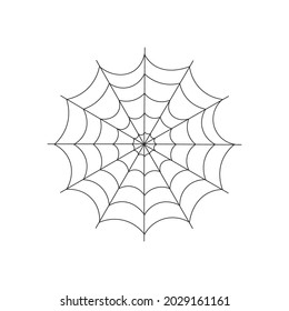 spider web icon isolated on white background. Vector flat illustration. halloween element illustration. Can be used in web and mobile, tattoo 