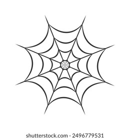 Spider web icon isolated vector illustration on white background.